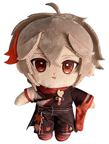 Tongyundacheng Anime Soft Figure Kissen Zhongli/Xiao/Arataki Itto/Kaedehara Kazuha/Venti/Albedo Niedliches weiches Wurfkissen Spiel Charakter Cosplay Gefüllte Figur Deko-Kissen 20cm