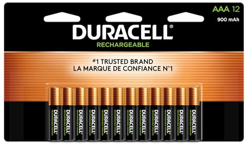 Duracell Rechargeable AA Batteries, Pack of 12, Double A Battery for Long Lasting Power, Multipurpose Pre-Charged Battery for Home and Business Devices