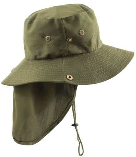Chapeau de Soleil avec Protection du Cou pour Homme et Femme, Casquette de pêche, Respirant et Pliable, Bonnet avec Cache-Oreilles de Camping et de Marche, Unisexe, Taille Unique