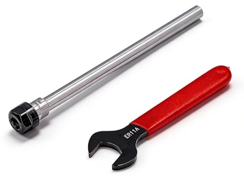 Uadme Pinza Mandrino Asta di Prolunga, Pinza Portautensile, C10‑ER11A‑150L 150mm Staffa di Estensione del Mandrino, per Pinza ER11, Campo di Serraggio 1‑7 mm