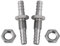 Lot de 2 raccords cannelés en acier inoxydable pour tuyau de cloison 6 mm