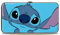 Buckle-Down Disney Geldbörse, aufklappbar, Lilo und Stitch Stitch Sweet Smiling Pose Close Up Blues, veganes Leder, Blues, 7 x 4, Casual