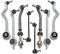 ATEC Germany 1x Querlenker Vorderachse links oben, 1x Querlenker Vorderachse rechts oben, 2x Querlenker Vorderachse unten, 2x Spurstange, 2x Koppelstange Kompatibel mit BMW 5er (E39), 5 Touring (E39)