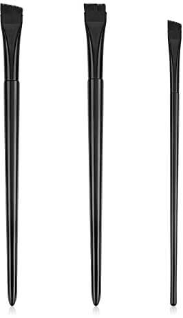 TIESOME 3 Stück Augenpinsel Pinsel Set, Eyeliner Pinsel Set Augenbrauenpinsel Concealer Pinsel Makeup Tools für Schönheit Formung Augen Zum Verblenden Von Lidschatten, Puder, Highlighter, Concealer