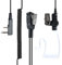 DLECNFUN Tansparent Akustikschlauch-Ohrhörer – mit PTT und Mikrofon für Zwei-Wege-Radio, 2-Draht-Überwachungs-Set, Headset, flexibles Stretch-Kabel, kompatibel mit Kenwood Walkie-Talkie