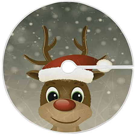 91cm/36Inch Weihnachtsbaumdecke Weihnachtsdeko Weihnachtsdecke Baum Für Heimdekorationen Neujahr Party Weihnachtsfeier Weihnachtshirschschnee