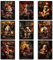 OHKGJG (20,3 x 25,4 cm, ungerahmt) Tier Mr. Christmas Vacation: 9 Stück Leinwanddrucke Gemälde eines lustigen Tierposters für Weihnachten dekoratives Poster und Heimdekoration Wandkunst