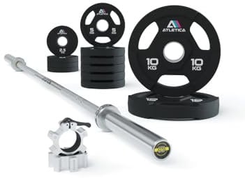 ATLETICA Jota Energy Hantelstangen Set Jota | Langhantel für Frauen | 60kg Dual-Gripper-Plates | Speziell für Athletinnen