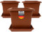 2friends Macetero grande exterior de plástico terracota, juego de 3 macetas, 40 x 40 cm, para exteriores, robustas, grandes, ideales para jardín y terraza