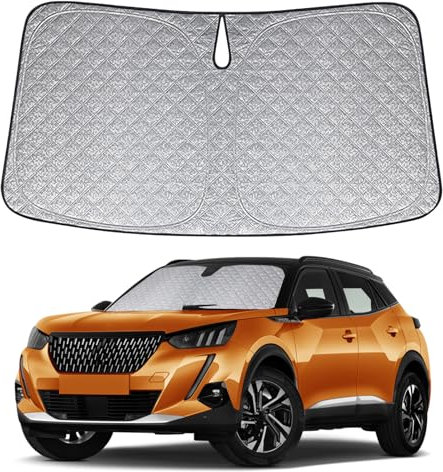 Parasol de Ventana Delantera de Coche Repuesto para Peugeot 2008 2013-2019, Parasol para Parabrisas de Coche en el Interior Plegable, Protección UV Reflectante contra el Polvo