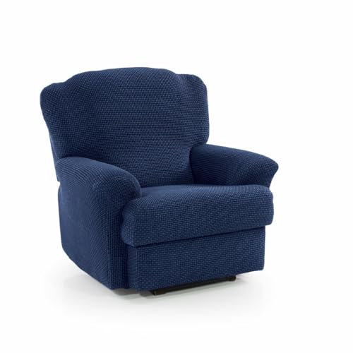 SOFASKINS® funda para sillon relax reclinable, Funda sillon súper elástica, Funda sofa con diseño exclusivo, transpirable, duradera, funda para sofá fácil de colocar. Medida 70-90Cm. Color Azul Marino