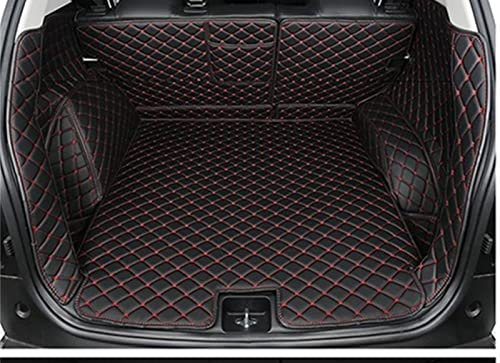 DZSYINGCHUSM Kofferraummatte Für Citroen C4 Für Picasso Fünf Sitze 2014 2015 2016 2017 2018 Cargo Liner Teppich Innenabdeckung Kofferraumwanne Set (Color : Black red C)