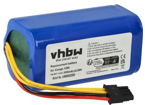 vhbw Batería Compatible con Symbo Laserbot 650, Xbot, 5a, 5 Pro Robot Limpieza (3000 mAh, 14,8 V, Li-Ion)