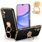 Mkej Funda para Samsung Galaxy A15 4G Funda con DIY Anillo de Soporte, Galvanizado Ultra Delgado Suave Silicona Antigolpes Carcasa con Soporte de Anillo para Samsung Galaxy A15 4G Case