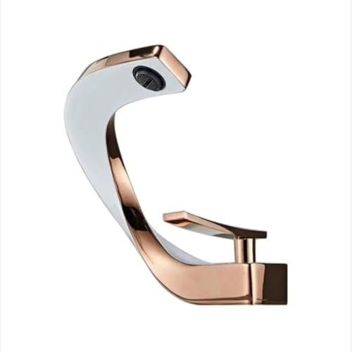 Wasserhahn Bad Waschtischarmatur Messing Einhebel Mischbatterie Waschbecken Armatur, Badarmatur Waschtischbatterie Badezimmer, Roségold