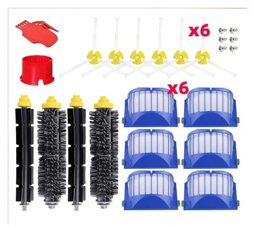 TATAUU Parti di Ricambio compatibili con iRobot Roomba 671/692 Robot Aspirapolvere Accessori Rullo Principale Spazzola Laterale Kit Filtro Hepa(Set A)