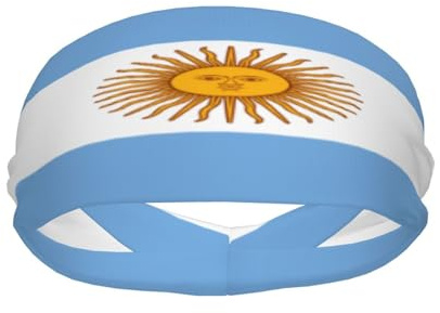 Banda deportiva decorativa de moda con la bandera argentina, cómoda y transpirable, adecuada para senderismo, correr, fitness, utilizable en todas las estaciones