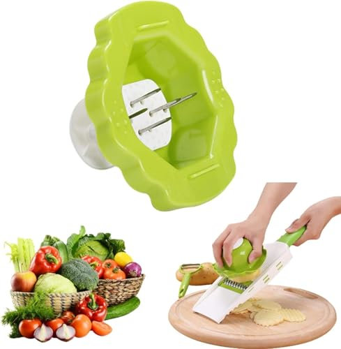 Green Grater Finger Protection Holder, Safety Food Slicer Veggie Shredder Vegetable Slicing Finger Protector, Home Kitchen Fruit Slicer Veggie Cutter Hand Guard, for Slicer Grater Cutting Tools