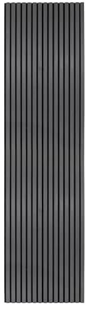 Acoustic Slat Wall Panel Anthracite Grey Luxury 3D Wood Veneer Modern Decorative Media Slatted Panelling Interior Wall Or Ceiling 2400 x 600mm Felt Backing Sound Absorbing Easy Installation Fixing Kit