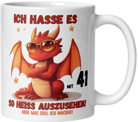 41 Geburtstag Männer Geschenk Tasse | Ich hasse es – So heiß auszusehen mit 41 | Lustige Geschenk Geburtstagstasse 41. Geburtstag | 41ter Geburtstag - Witziges Geburtstagsgeschenk für Mann