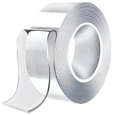 Double Sided Tape, No Nails Adhesive Extra Strong Nano Tape, Heavy Duty, Waterproof Bouble Sided Body Tape Outdoor Sticky Pads For Picture Hanging Strip, Carpet, School, DIY Projects (1mmx20mm 2Meter)