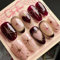 Faux Ongles Court MouyouGlow,Amande Rouge Foncé Bourgogne Noeud Papillon Bow Cœur Étoiles Diamant Press on Nails avec Colle à Ongles,Dark Red Crystal Fake Nails