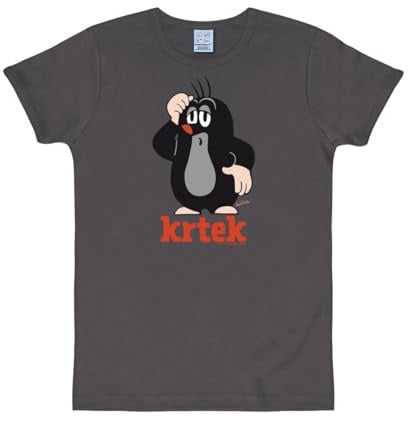 Logoshirt® Der kleine Maulwurf T-Shirt Damen & Herren | Krtek - Der kleine Maulwurf, 100% Baumwolle, lustiges Cartoon-Motiv, offiziell lizenzierter Maulwurf-Fanartikel