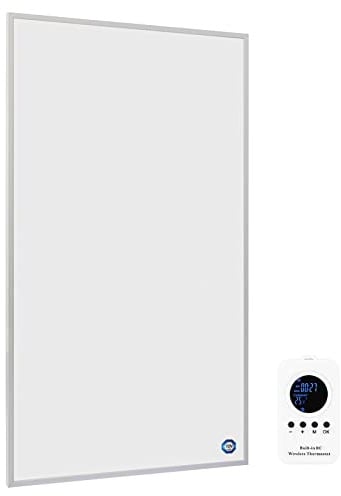 Hocosyme Infrarotheizung mit Thermostat 800W Wandmontage & 24h-Timer | Infrarot Wandheizung für 8-20 m² mit Fernbedienung – bis 120°C in 1-3 Min mit Überhitzungsschutz, 10 Jahre Garantie.