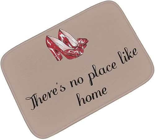 Door Mat There'S No Place Like Home Bath Mat Plush Decoration Floor Mats, For Kitchen, Garage, Entry, 40x60cm