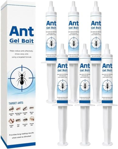 Gel Formiche, Esca Potente per Eliminare Colonie, Anti formiche Sicuro per Casa Famiglia Animali, Gel Pronto all'Uso per Massima Efficacia Interni Esterni(6pcs)