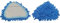 Depory Microfiber Chenille Mop Duster Head Triangle Water Absorbing Cleaning Tool Replacement Head (Blue)
