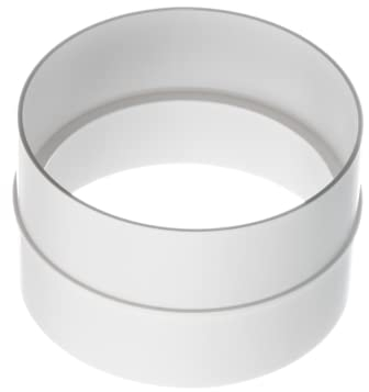 Ø 125mm Connettore Per Tubo Tondo - Giunto/Raccordo per Tubi di Ventilazione - Plastica PVC