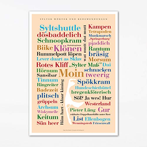 Poster Sylter Wörter (50x70 cm)