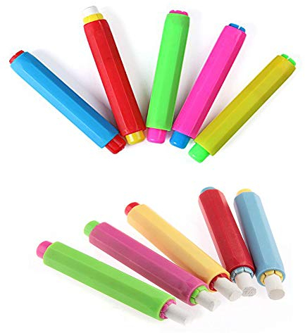 10 Pièces Clip Craie de Craie Coloré,tableau noir réglable craie clip set,pour École,Bureau,Enfants, Enseignants