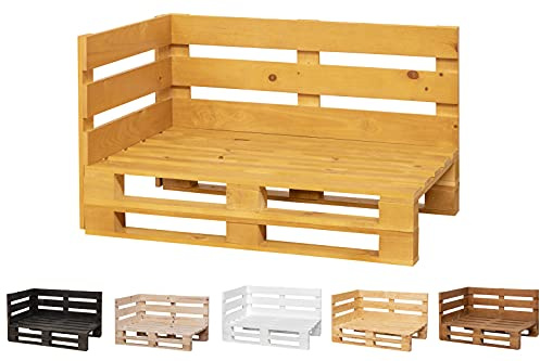 Chaise Longue Sofa Palets geschliffen und gebürstet Innen/Außen Neuer Palettensessel/Sofa für Patio (100 cm x 60 cm, Eichenholz)