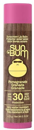 Sun Bum SPF 30 Lippenbalsam Granatapfel – Breitband-UVA/UVB-Lippenschutz – Vegan & Cruelty Free – Aloe & Vitamin E – 4,25 g
