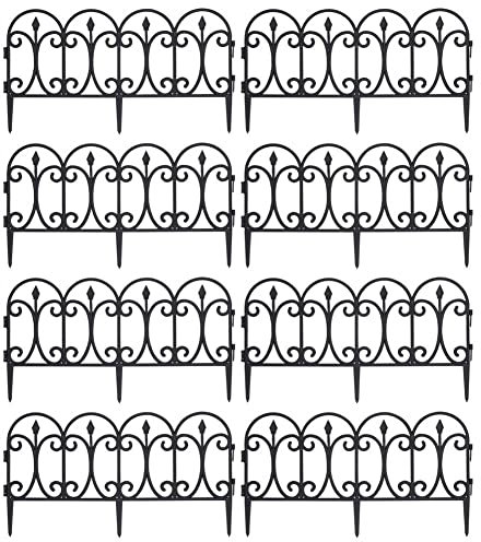 Gartenpalisade Beetumrandung Rasenkante wetterfest schwarz 60x30 cm 8 Stück