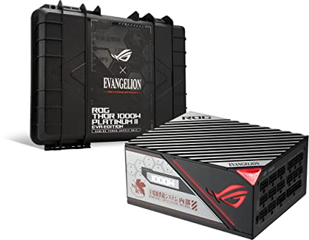 ROG Thor 1000W Platinum II EVA Edition (1000Watt, FullyModular Power Supply, 80+Platinum,Lambda A++Certified,ROG heatsinks,135mm PWM fan, 0dB Mode,OLED Panel,Sleeved Cables,AuraSync, 10 Year Warranty)