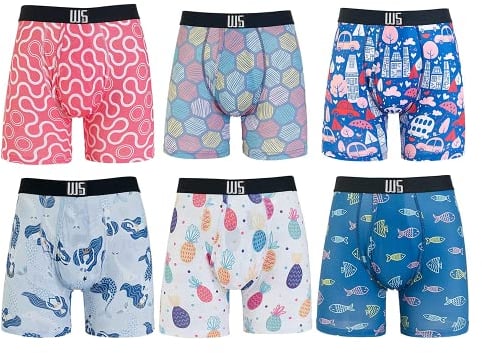 Warriors & Scholars Herren Boxershorts 6er Pack | Bedruckte Herrenunterwäsche, Medium