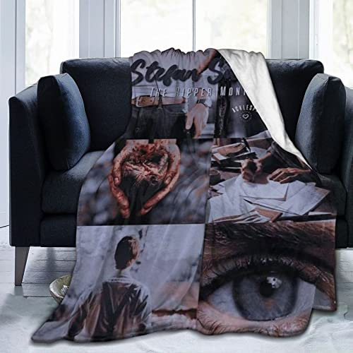 Kuschelige Plüsch-Decke Stefan Thow Salvatore Flanelldecke, Bettwäsche, warmes Fleece, weiche Decke für Sofa, Couch, Wohnzimmer, Büro, Auto, Camp, Stranddecken, 203,2 x 152,4 cm