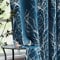 FMFUNCTEX Blau Silber Blickdichte Vorhänge Metallic Zweig Muster Verdunkelungsvorhänge mit Ösen Thermovorhang Hitzeschutz Gardinen für Wohnzimmer Schlafzimmer 2er Set, 225 x 132 cm (H x B)