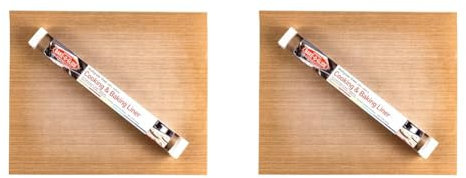 Bake-O-Glide STD0150 Non Stick Reusable Cooking/Baking Sheet, Brown (Pack of 2)