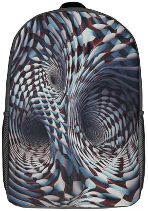 ZHIVIQ Colorful Art Kinder-Rucksack, Mädchen, Jungen,Große Kapazität 3D Casual Reiserucksack Visual Sense Schulrucksack, Kinder-Büchertasche Mit Reißverschluss 17inch