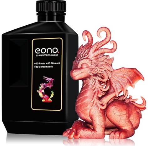 Eono Kupfer Glanz Metallic 3D Drucker Resin, 405nm Schnelle UV-Aushärtung Standard Resin, 3D Druck Resin mit magischem Metalleffekt für LCD DLP 3D Drucker, Metallische Kupfer 1000g