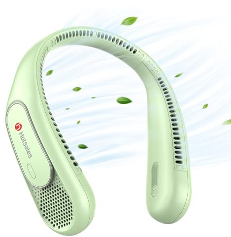 Hotsales Ventilador de cuello, manos libres, sin aspas, portátil, recargable, 6000 mAh, funciona con pilas, ventilador personal portátil, ventilador de cuello de enfriamiento, 3 velocidades, sin
