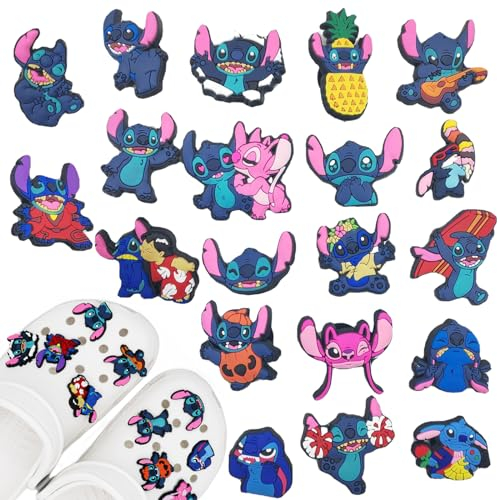 Oirigaga Schuh Charms für Clogs, 20 Stück Cartoon Schuhanstecker Schuhanhänger, DIY Schuh Pins Aufstecker Anstecker Set, Abnehmbare PVC Shoe Dekoration Zubehör für Kinder Jugendliche Erwachsene