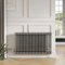 Greened House Electric 3 Column Raw Metal Horizontal Column Radiator Traditional Classic Style 600mm High 600mm Wide