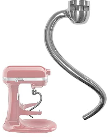 OUGPIU Gancio per impastare in acciaio inox per robot da cucina Kitchen-Aid 5/6QT, accessorio per impastare a spirale, gancio di ricambio, lavabile in lavastoviglie