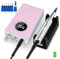 Kredioo Torno para Uñas Profesional 35000RPM, Pórtatil Recargable Ligero, Lima Eléctrica, Manicura Pedicura, Pulidor Set, Taladro de Clavo Eléctrico Limado, Kit Fresa, 2400 Batería, 7 Brocas, Rosa