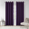 VEHEDE Soft Purple Blackout Curtains for Home Decorative, 69 Inch Drop Curtain and Drapes for Living Room, Eyelet Curtains for Bedroom, W55 x L69 Inch, Purple, 2 Drapes